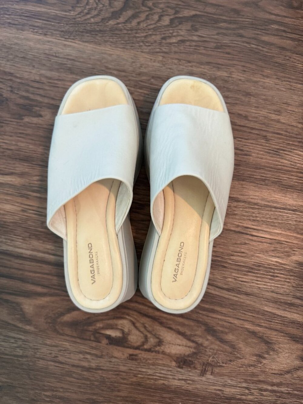 Vagabond Courtney Platform Sandals (Off White Leather, Size EU 37 / US 7)